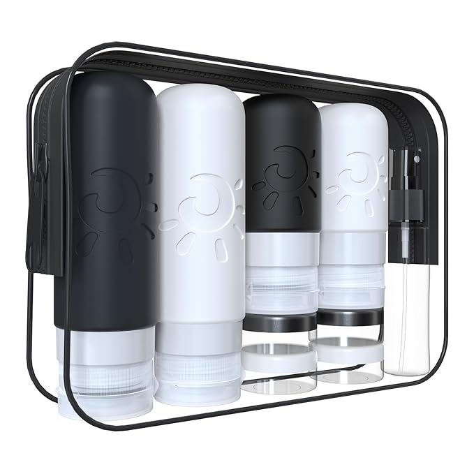 18 Pack travel Bottles for Toiletries, TSA Approved Silicone Travel Containers by ZAFIT