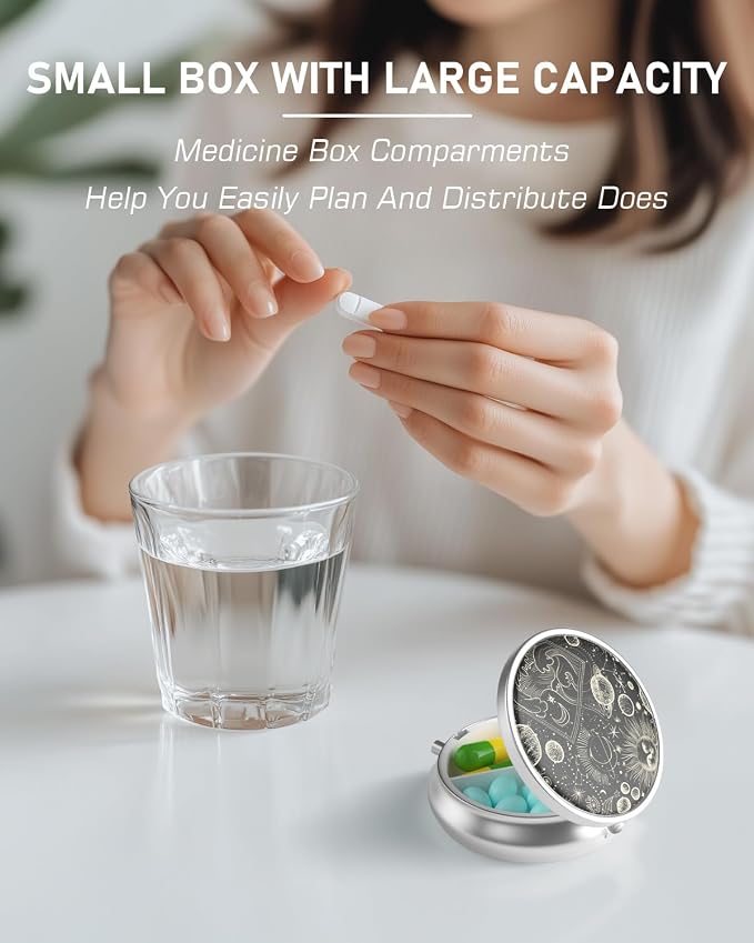 Pill Box, 3 Compartment Portable Travel Medicine Box - Image 5