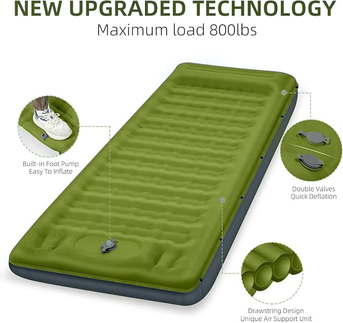 Camping Sleeping Pad, Extra Thick 5 Inch Camping Mat - Image 5