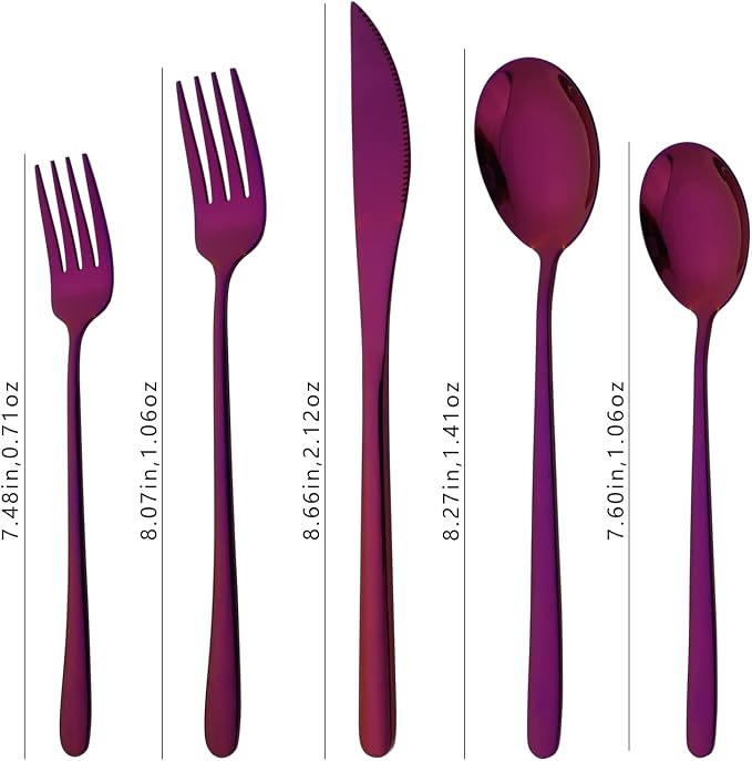 20 Pieces Silverware Set 304 Stainless Steel, Healthy & Eco-Friendly Silver - Image 5