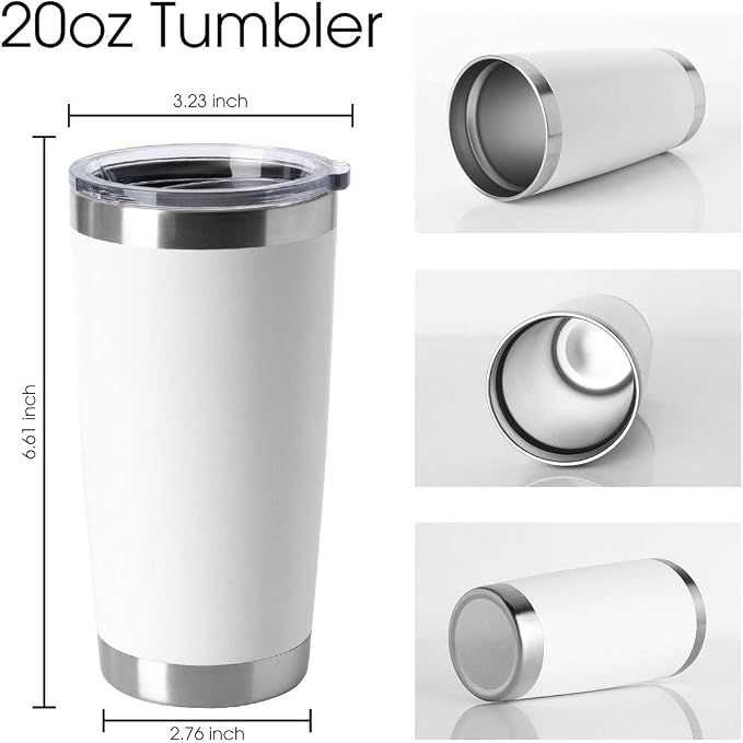 HASLE OUTFITTERS 20oz Tumblers Bulk Stainless Steel Cup - Image 2