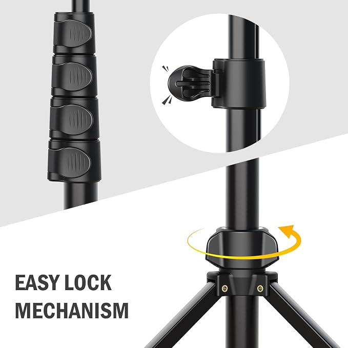 64” Tripod for Cell Phone & Camera, Phone Tripod - Image 5