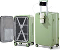 Hanke 28 Inch Luggage with Cup Holder and Charge, Top Opening Hard Shell by Hanke