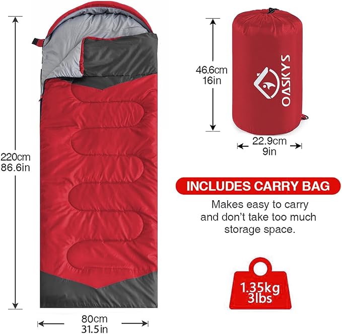 oaskys Camping Sleeping Bag - Image 2