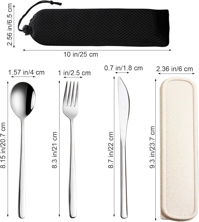VANRA 3-Piece Portable Travel Utensils Set - Image 7