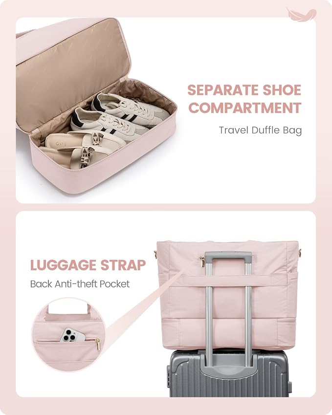 LOVEVOOK Travel Duffle Bag, Puffer Weekender Bags - Image 9