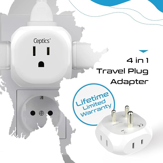 Ceptics India, Pakistan Travel Adapter - Image 6