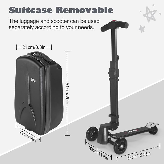 iubest Scooter Luggage Carry On Scooter Suitcase - Image 3
