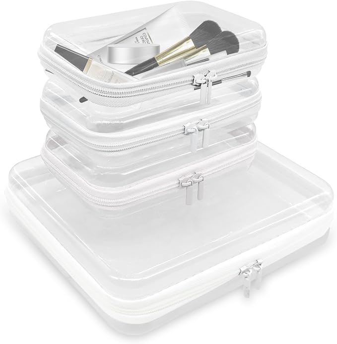 4PCS Clear Hard Zipper Case by Canumer