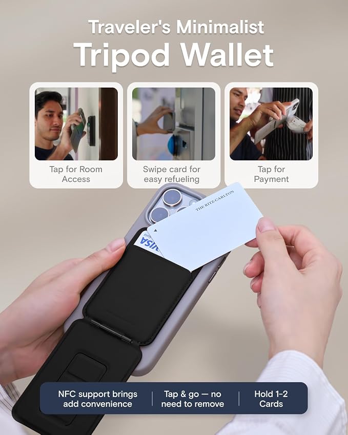 MOFT Phone Tripod Wallet for iPhone, Mulit-Angles, Lightweight & Portable Phone - Image 4