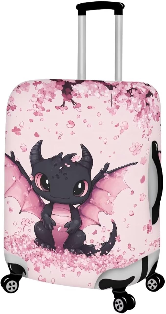 Dragon Luggage Covers for Suitcase Cherry Blossom Travel Suitcase Cover - Image 2