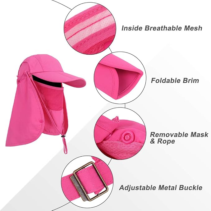 Foldable Sun Cap, Fishing Hats, UPF 50+ Protection Caps - Image 2
