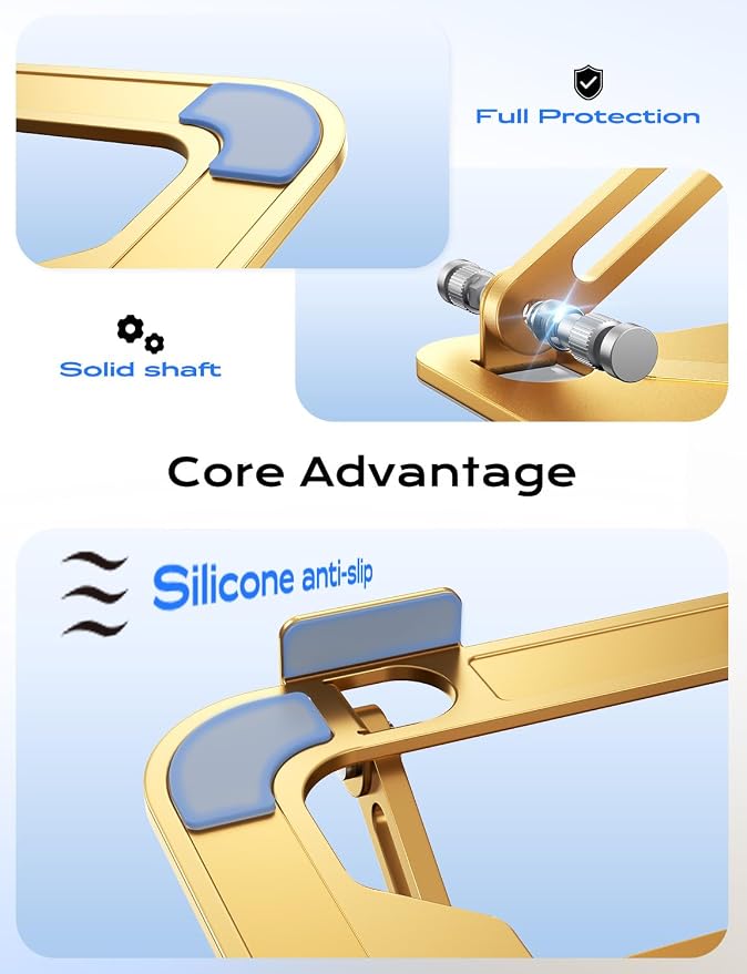 Adjustable Laptop Stand for Desk, Metal Foldable Laptop Riser, Portable Laptop - Image 7