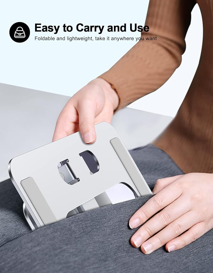Foldable Laptop Stand, Height Adjustable Ergonomic Computer Stand - Image 4