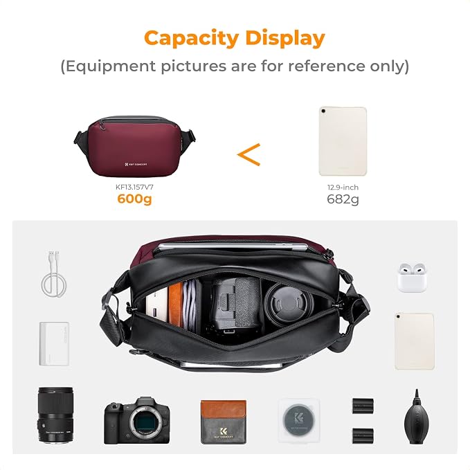 K&F Concept 2 in 1 Sling Bag Everyday Shoulder Bag & Multifunction Photography - Image 2