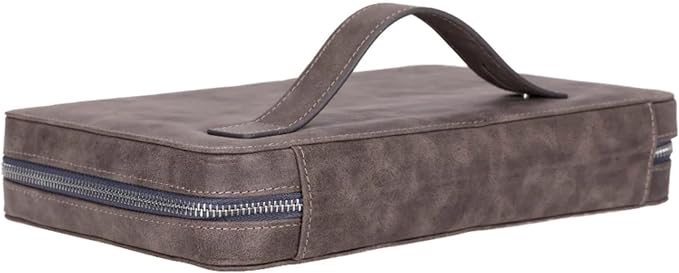 Medicine Handmade Leather Cable Organizer Bag – Full-Grain Leather Travel Tech - Image 4