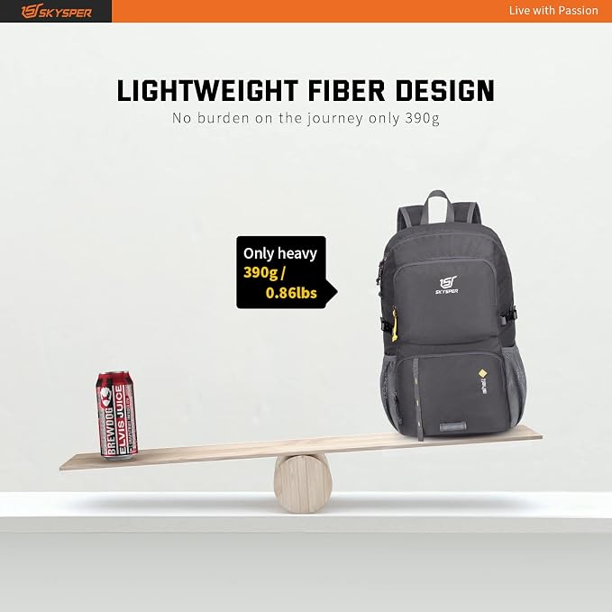 SKYSPER Lightweight Packable Backpack - 30L Hiking Daypack - Image 5