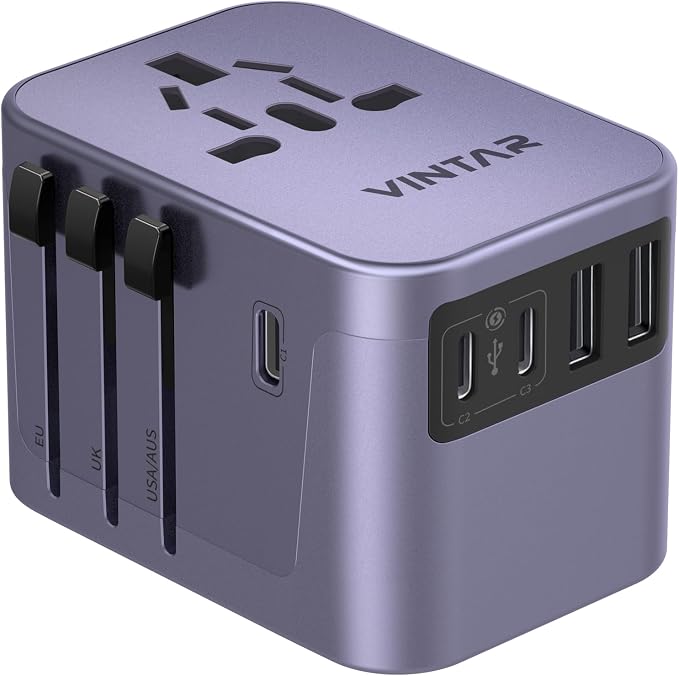 Universal Travel Adapter, VINTAR International Power Adapter by VINTAR