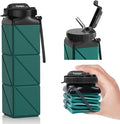 Collapsible Water Bottles 20.6oz Foldable Water Bottle BPA Free Reusable by POPDIGITO