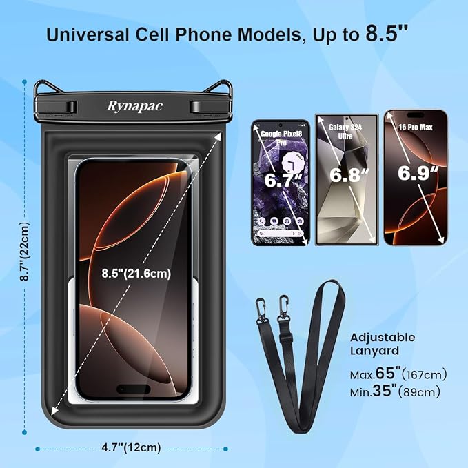 Floating Waterproof Phone Pouch, Galaxy S24+ S23 S22, IPX8 Cellphone Dry Bag - Image 5