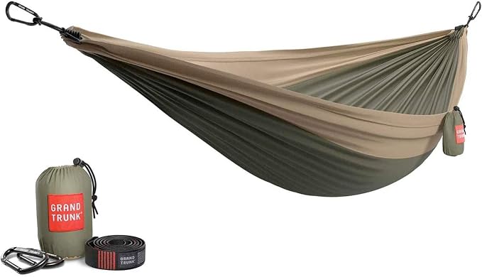 Grand Trunk Double Deluxe Parachute Nylon Hammock - 500lb Capacity Camping by GrandTrunk