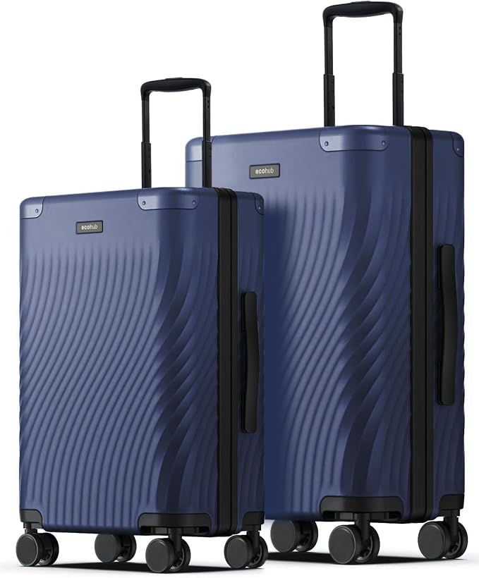 ECOHUB Hardside Expandable Carry On Luggage Sets, Recycled PC 20/24" Rolling by ECOHUB