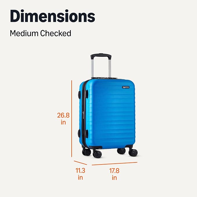 Amazon Basics 26" Hardside Medium Checked Luggage, Hardshell Suitcase - Image 6