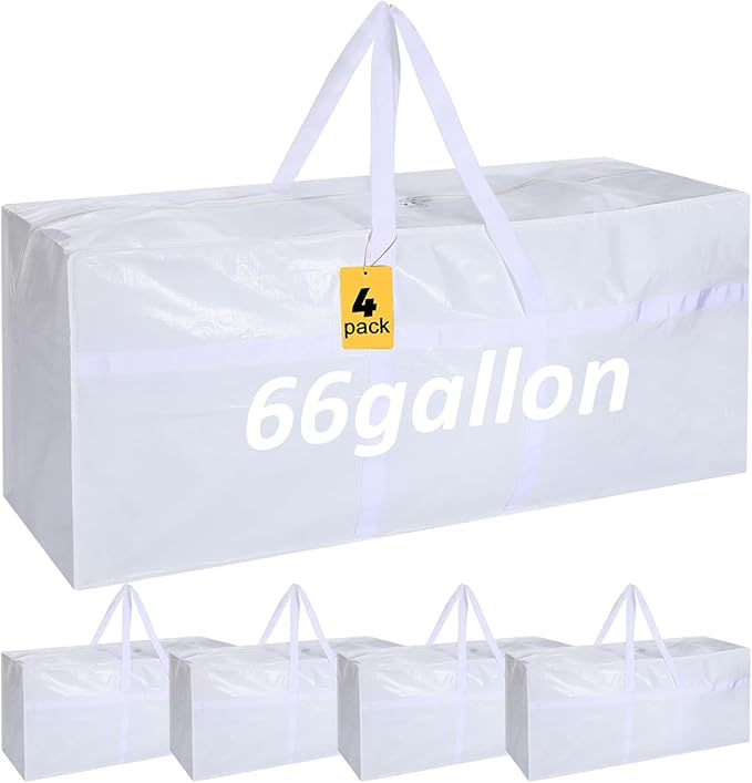 4 Pcs 66 Gallon Large Moving Bags by Clysee
