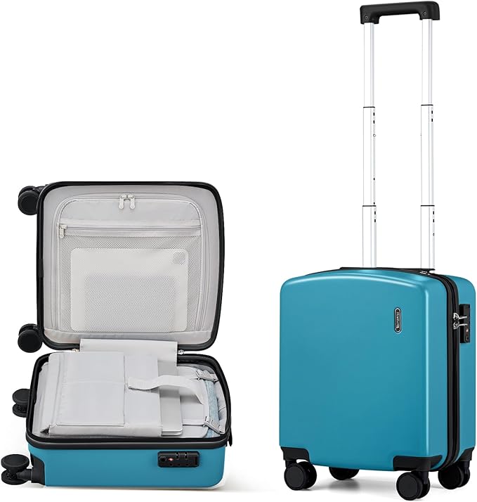 Hanke 16 Inch Underseat Carry On Luggage, Airline-Approved Hard Shell Small by Hanke
