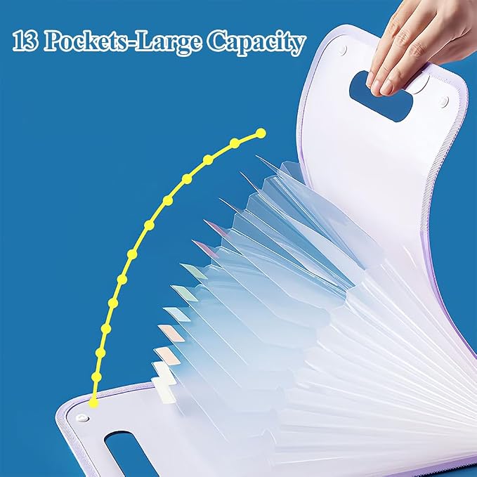 M&G Expanding File Folder 13 Pockets Accordion File Organizer - Image 3