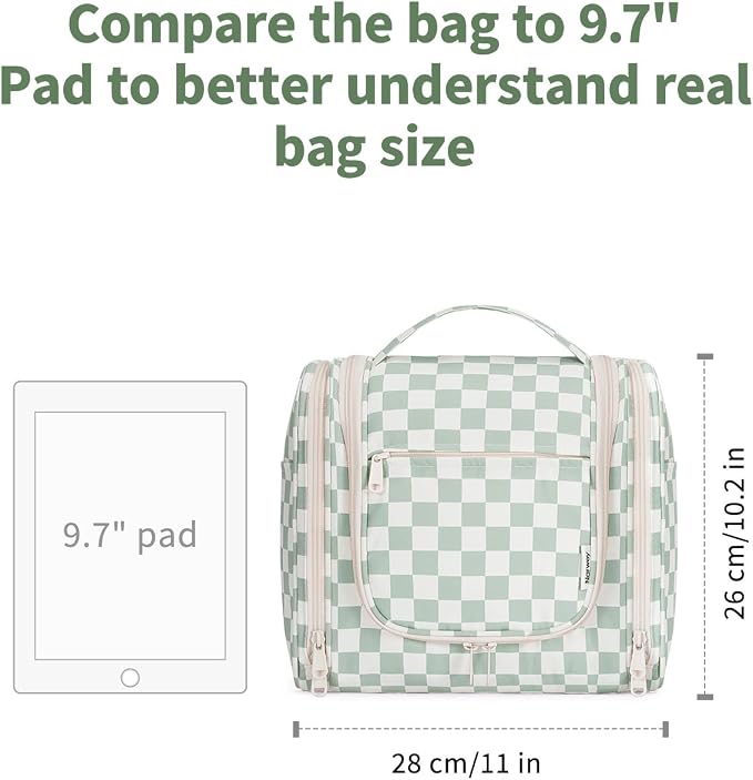 Narwey Hanging Toiletry Bag for Women Travel Makeup Bag Organizer Toiletries - Image 6