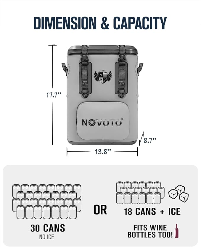 Magnetic Soft Cooler, Zipperless Soft Sided Cooler Bag - Image 5