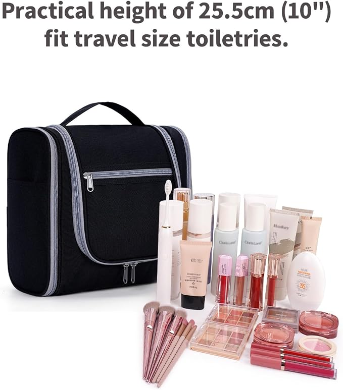 Narwey Hanging Toiletry Bag for Women Travel Makeup Bag Organizer Toiletries - Image 4