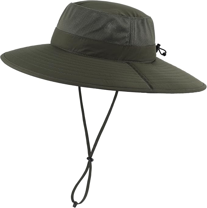 Home Prefer UPF50+ Mens Sun Hat Wide Brim Fishing Hat Foldable Large Brim UV - Image 7