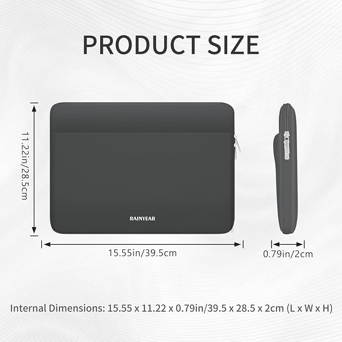 RAINYEAR Laptop Sleeve Case 15.6 Inch, Protective Portable Case - Image 5