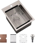 15 Inch Drop In Bar Sink Workstation-Bokaiya 15x20 Small Kitchen Outdoor Rv by Bokaiya