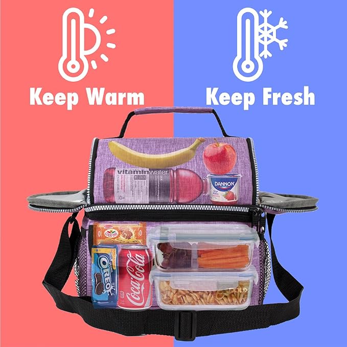 opux Lunch Bag Women Insulated, Adult Lunch Box Cooler, Lunch Box - Image 2