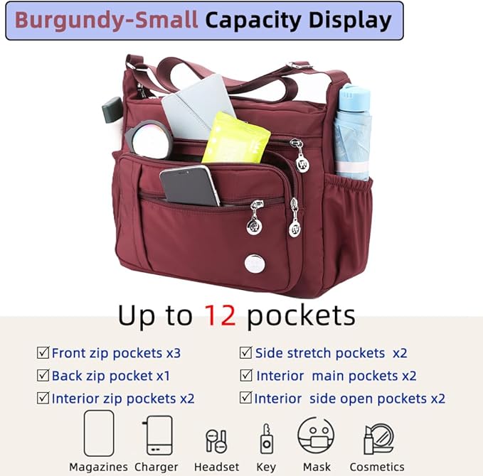 MINTEGRA Women Shoulder Handbag Roomy Multiple Pockets Bag Ladies Crossbody - Image 4