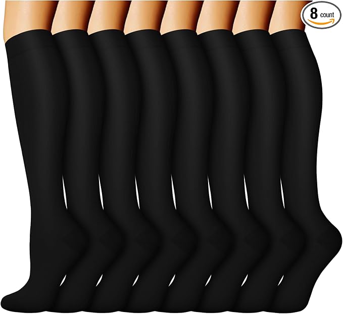 ACTINPUT 8 Pairs Compression Socks by ACTINPUT