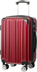 Coolife Luggage Expandable Suitcase PC+ABS Spinner 20in 24in 28in Carry by COOLIFE
