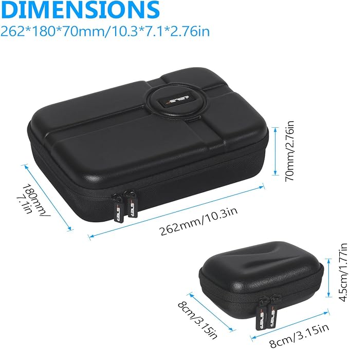 JSVER Hard Carrying Case for GoPro Hero13/12/11/10/9/8/7, AKASO EK7000 / Brave - Image 4