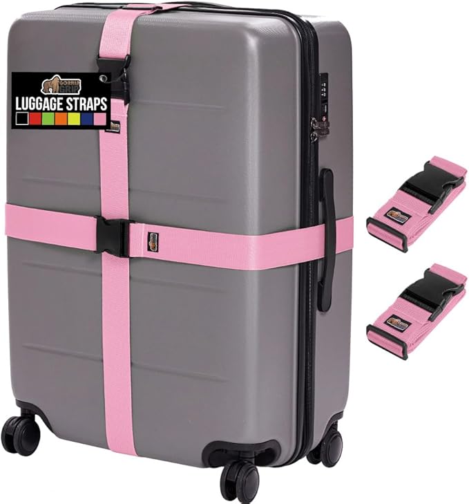 GORILLA GRIP Heavy Duty Adjustable Luggage Straps by GorillaGrip
