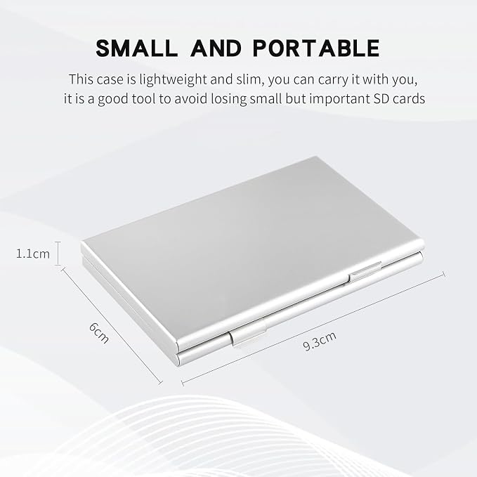 Aluminum SD Card Case, 18Slots Ultrathin SD Card Holder, Memory Card Storage - Image 3