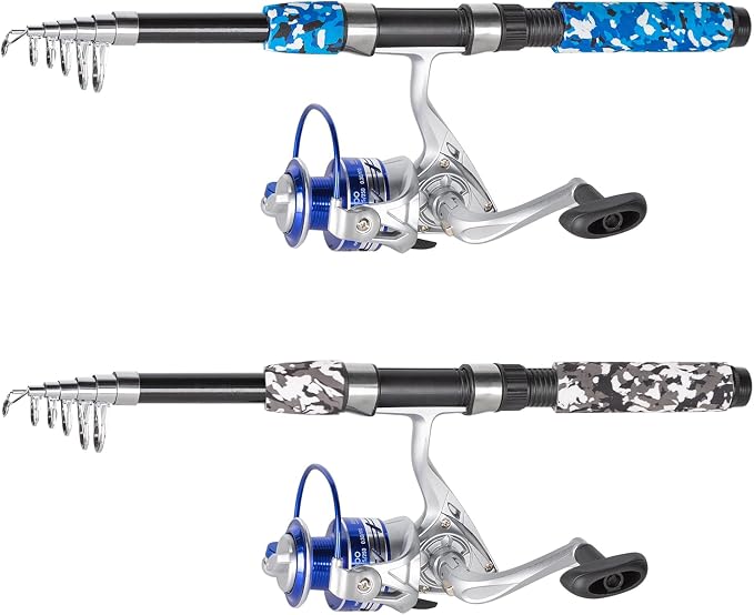 Fishing Pole Combo, 6.9ft Telescopic Rods Set, Collapsible Fishing Rods 2PCS - Image 2