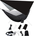 Camping Hammock with Rain Fly Tarp Mosquito Net Heavy Duty Tree Straps Portable by Ovyuzhen