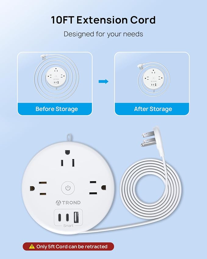 TROND Flat Plug Power Strip - Image 3