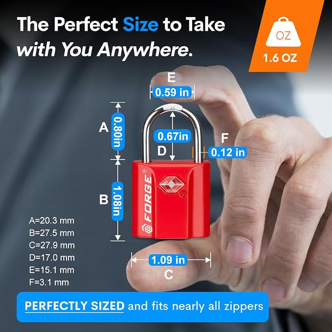 TSA Approved Luggage Locks, Ultra-Secure Dimple Key Travel Locks - Image 7
