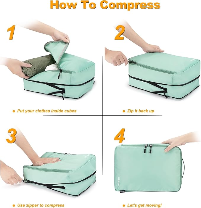 8 Set Compression Packing Cubes - Image 3