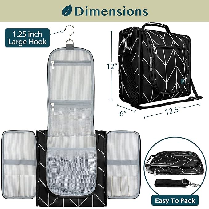 PAVILIA Extra Large Toiletry Bag Travel Bag - Image 2
