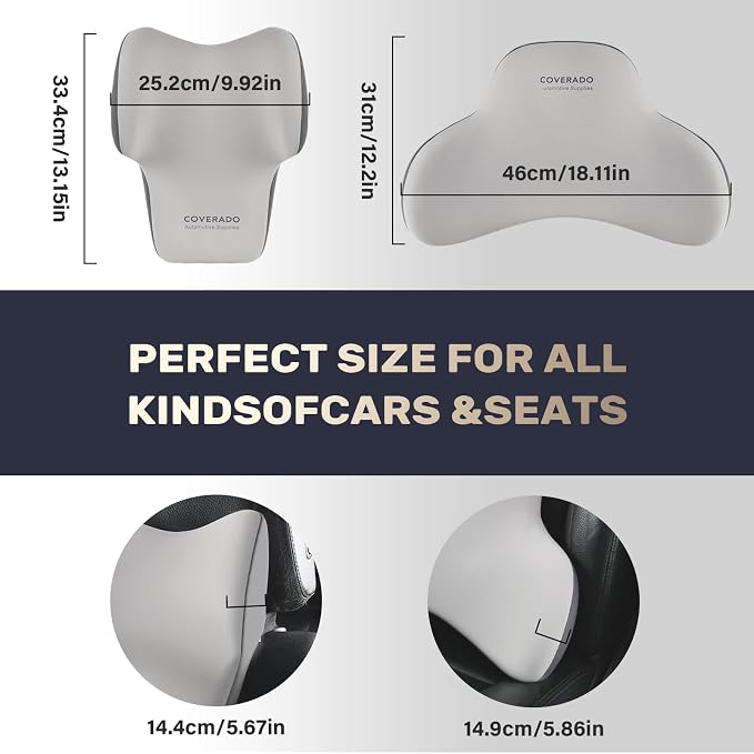 Coverado Lumbar Support and Headrest Pillow - Image 7